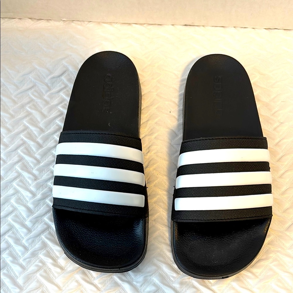 Adidas Classic Black and White Slides